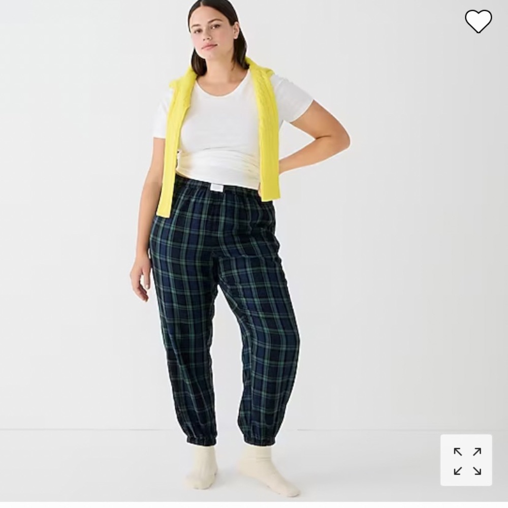 J. Crew Buffalo Check Flannel Pajama Jogger - Picture 6 of 12